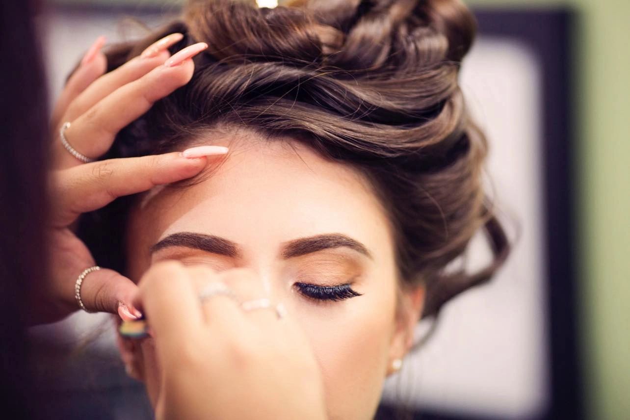 Elegant updo hairstyle portrait