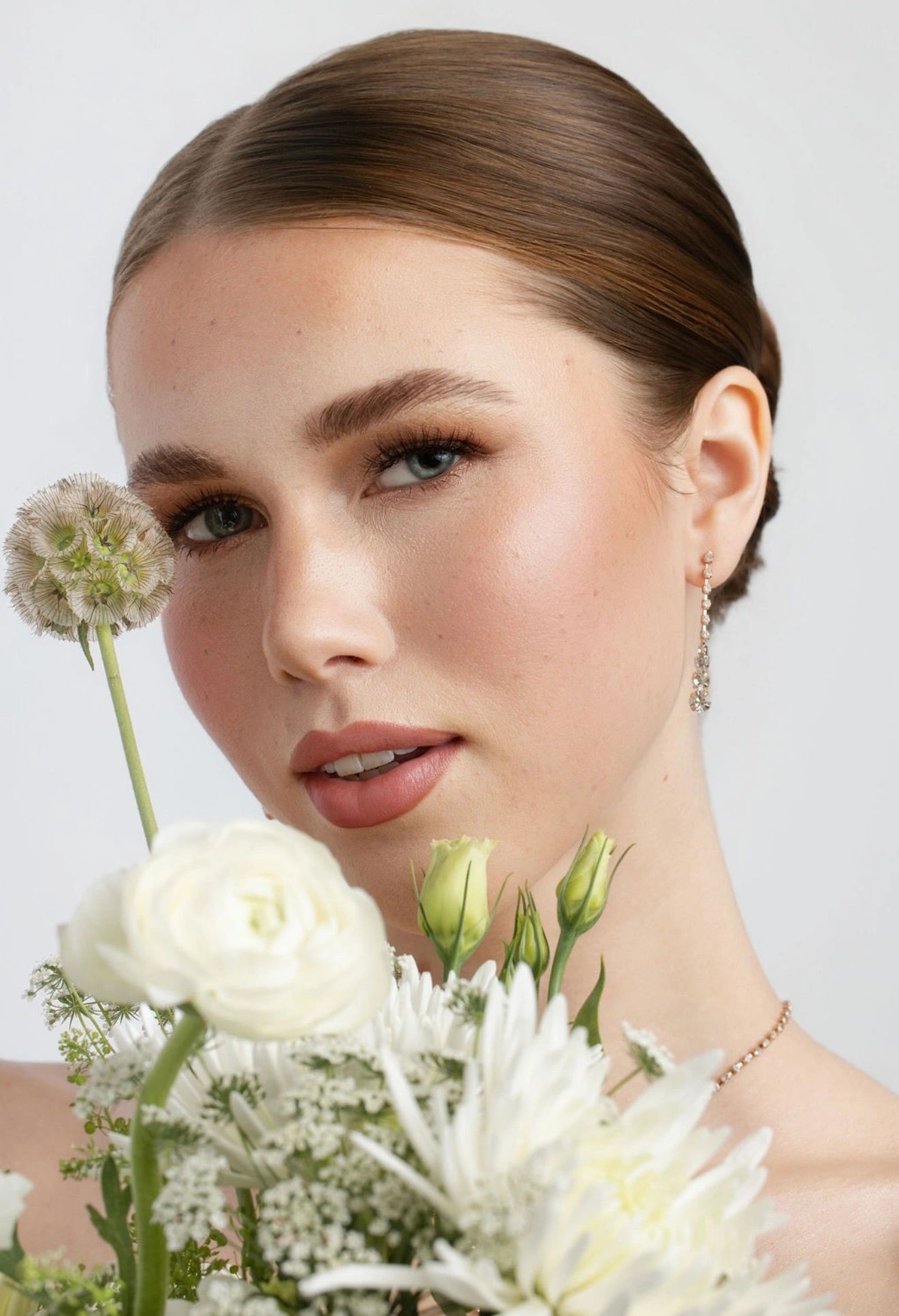 Portrait with botanical elements